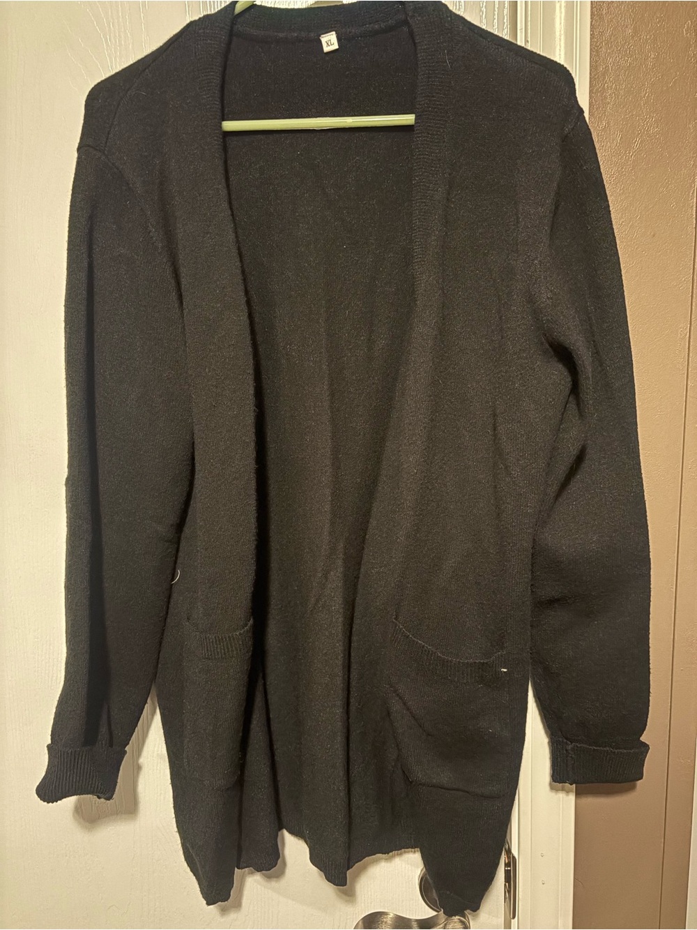 Women’s Black Open-Front Sweater Cardigan